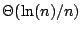 $\Theta(\ln(n)/n)$