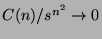 $ C(n)/s^{n^2} \to 0$