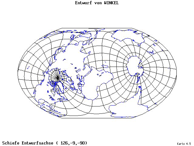 Winkel's Projection - 126°E, 9°S, 270° - standard