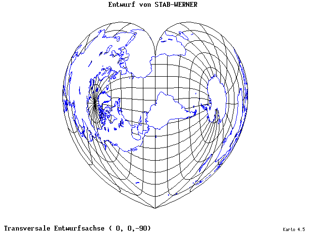 Stab-Werner Projection - 0°E, 0°N, 270° - wide