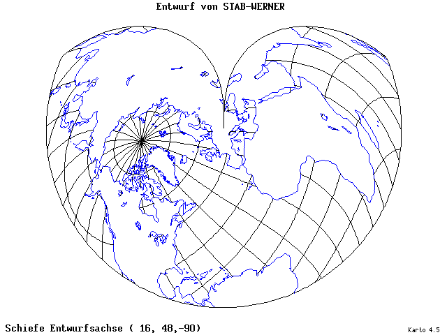 Stab-Werner Projection - 16°E, 48°N, 270° - standard