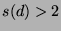 $ s(d) > 2$