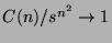 $ C(n)/s^{n^2} \to 1$