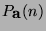 $ P_{\mbox{$\bf {a}$}}(n)$