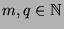 $ m,q \in{\mathbb{N}}$