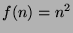 $ f(n)=n^2$