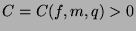 $ C=C(f,m,q)>0$