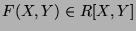 $ F(X,Y) \in R[X,Y]$