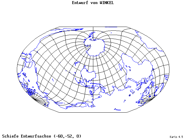 Winkel's Projection - 60°W, 52°S, 0° - standard