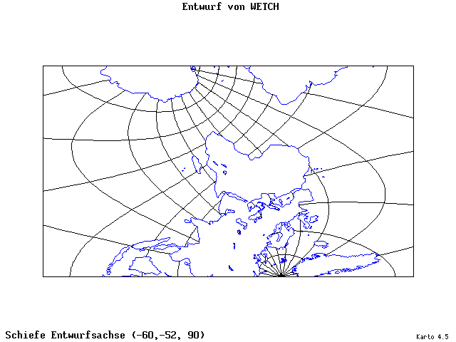 Wetch's Projection - 60°W, 52°S, 90° - standard