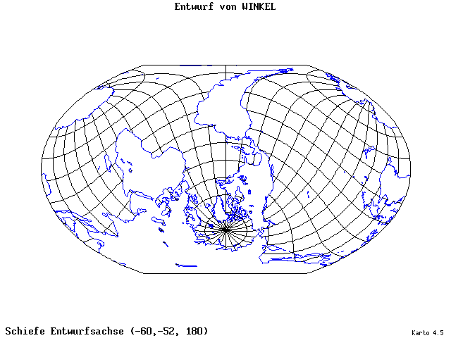 Winkel's Projection - 60°W, 52°S, 180° - standard