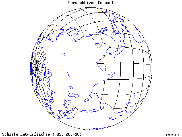 Perspective Projection - 85°E, 28°N, 270° - wide