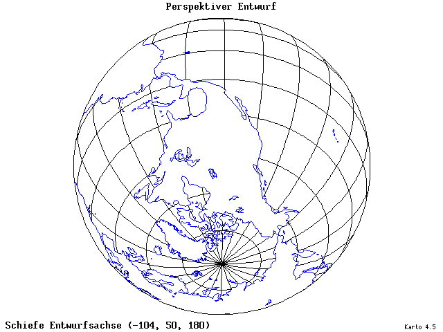 Perspective Projection - 105°W, 50°N, 180° - standard