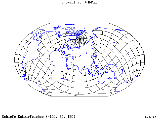 Winkel's Projection - 105°W, 50°N, 180° - standard