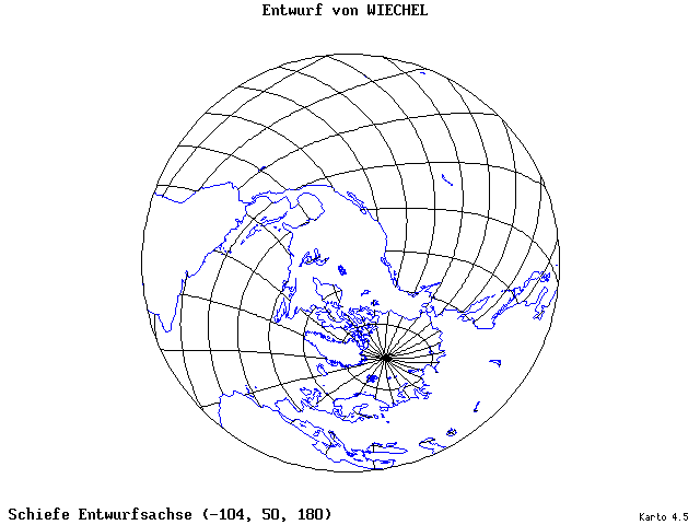 Wiechel's Projection - 105°W, 50°N, 180° - standard