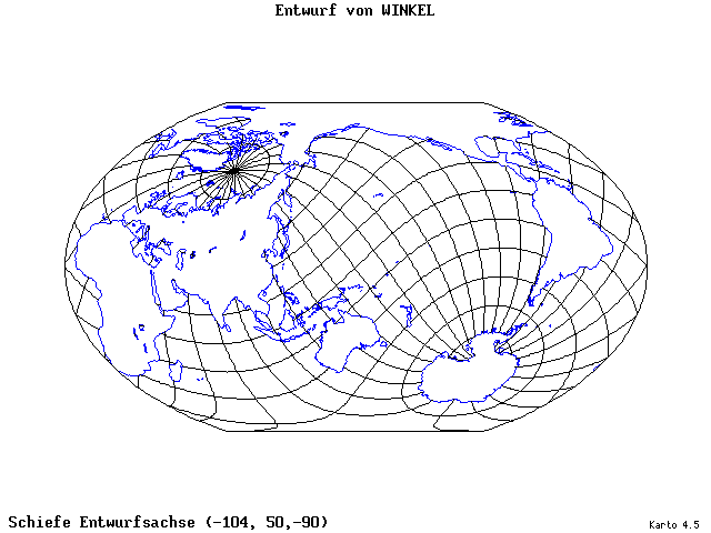 Winkel's Projection - 105°W, 50°N, 270° - standard