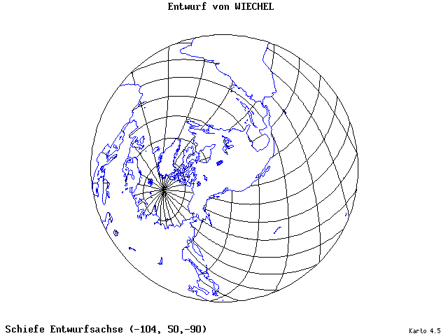 Wiechel's Projection - 105°W, 50°N, 270° - standard