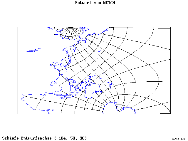 Wetch's Projection - 105°W, 50°N, 270° - standard