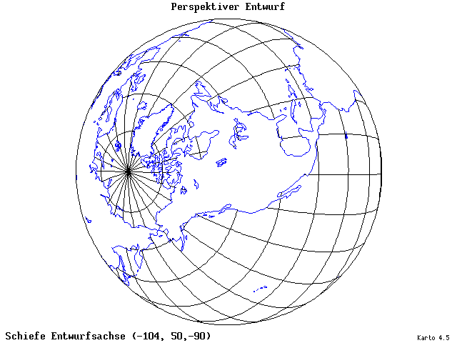 Perspective Projection - 105°W, 50°N, 270° - wide