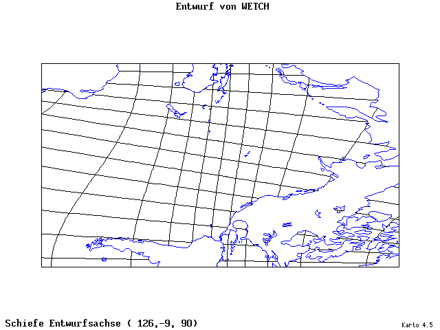 Wetch's Projection - 126°E, 9°S, 90° - standard