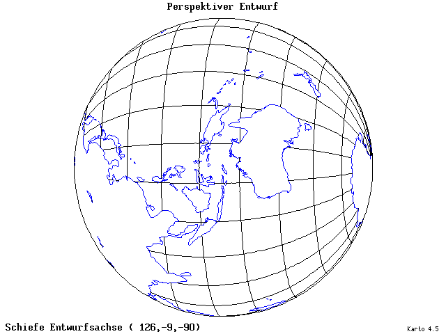 Perspective Projection - 126°E, 9°S, 270° - standard