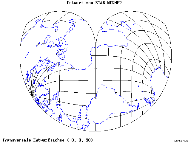 Stab-Werner Projection - 0°E, 0°N, 270° - standard