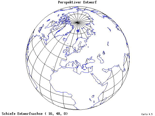 Perspective Projection - 16°E, 48°N, 0° - standard