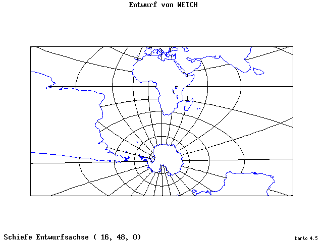 Wetch's Projection - 16°E, 48°N, 0° - standard