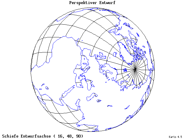 Perspective Projection - 16°E, 48°N, 90° - standard