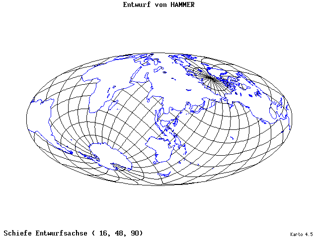 Hammer's Projection - 16°E, 48°N, 90° - standard