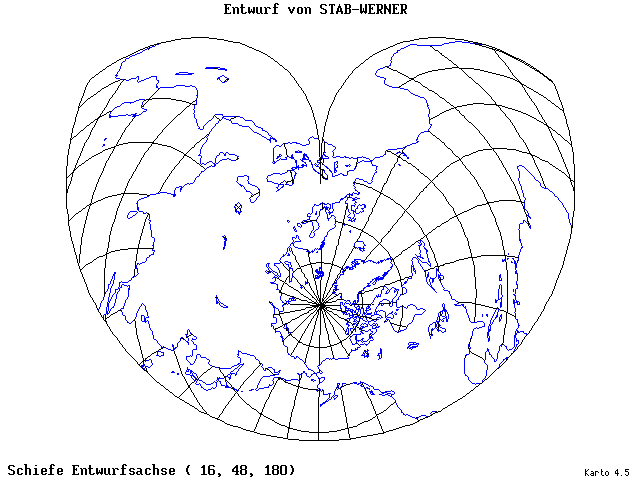 Stab-Werner Projection - 16°E, 48°N, 180° - standard