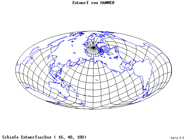 Hammer's Projection - 16°E, 48°N, 180° - standard