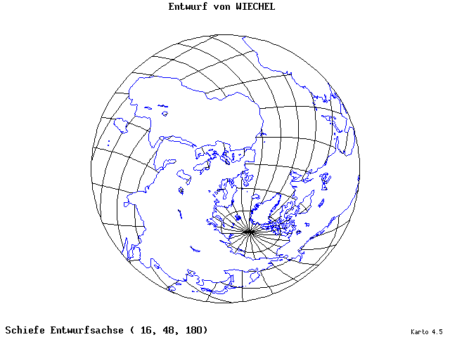 Wiechel's Projection - 16°E, 48°N, 180° - standard