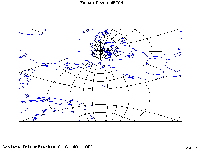 Wetch's Projection - 16°E, 48°N, 180° - standard