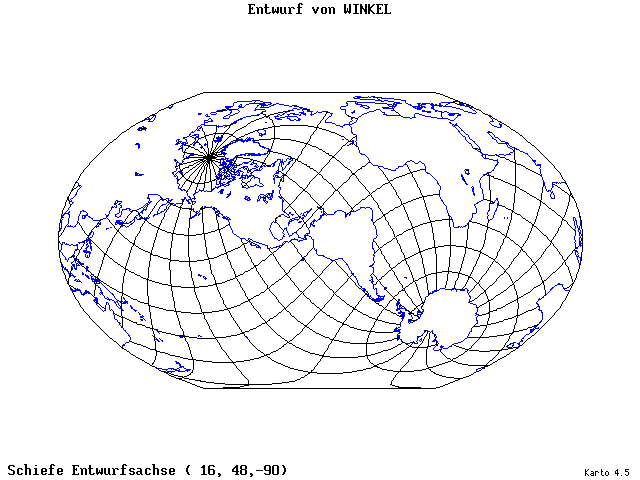 Winkel's Projection - 16°E, 48°N, 270° - standard