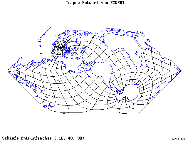 Eckhart's Trapezoid Projection - 16°E, 48°N, 270° - standard