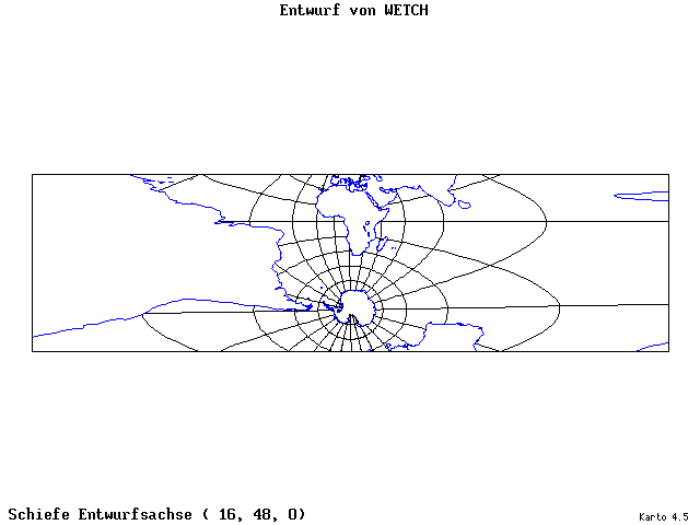 Wetch's Projection - 16°E, 48°N, 0° - wide