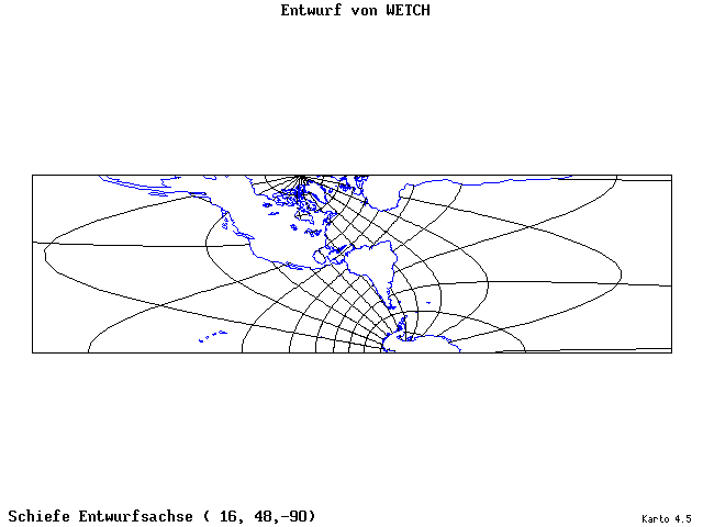 Wetch's Projection - 16°E, 48°N, 270° - wide